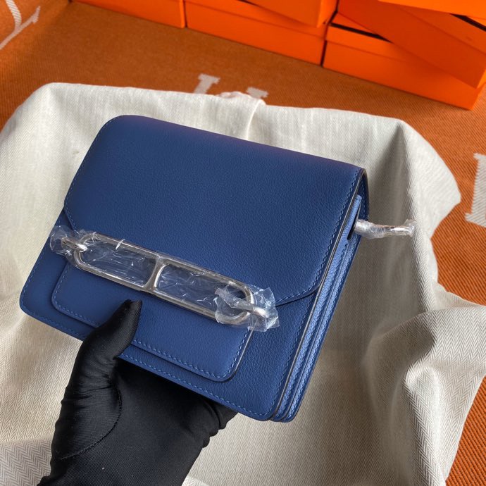 Roulis 19cm gold and silver buckle spot Evercolor leather