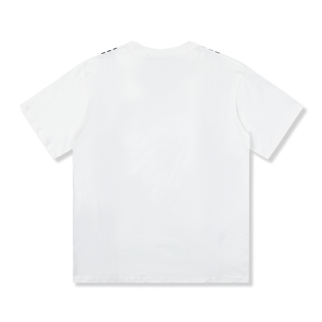 Gucci 23SS double G vertical stripe foam printed t-shirt