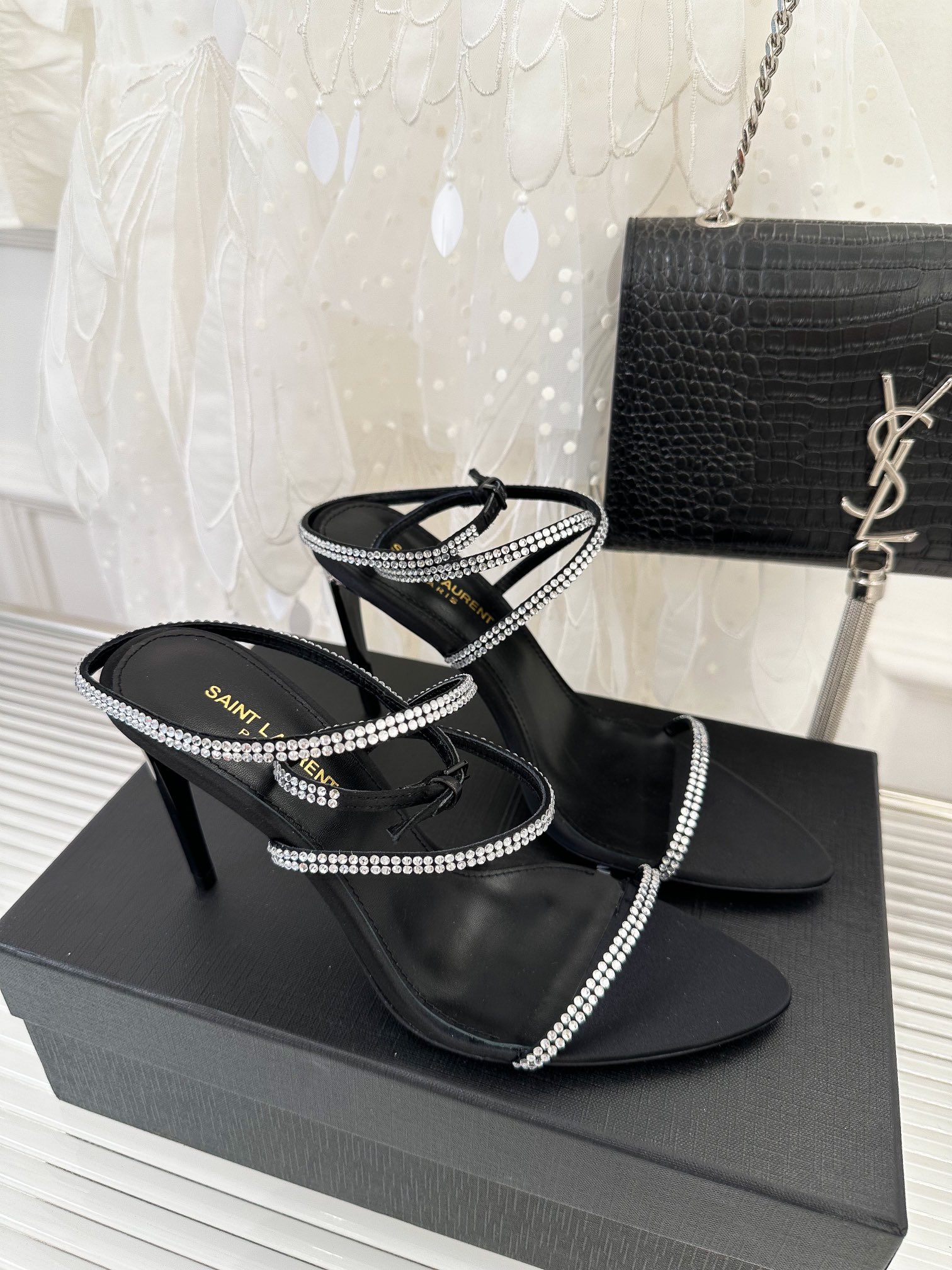 𝙎𝙖𝙞𝙣𝙩 𝙇𝙖𝙪𝙧𝙚𝙣𝙩 | 𝟐𝟎𝟐𝟑/𝐒𝐒 𝐧𝐞𝐰 YSL｜23s new high heel sandals Italian leather outsole