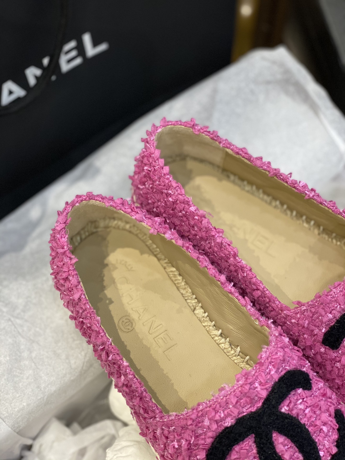 CHANEL fisherman shoes Chanel classic version of the original injection of rubber translucent rubber original color hemp sole