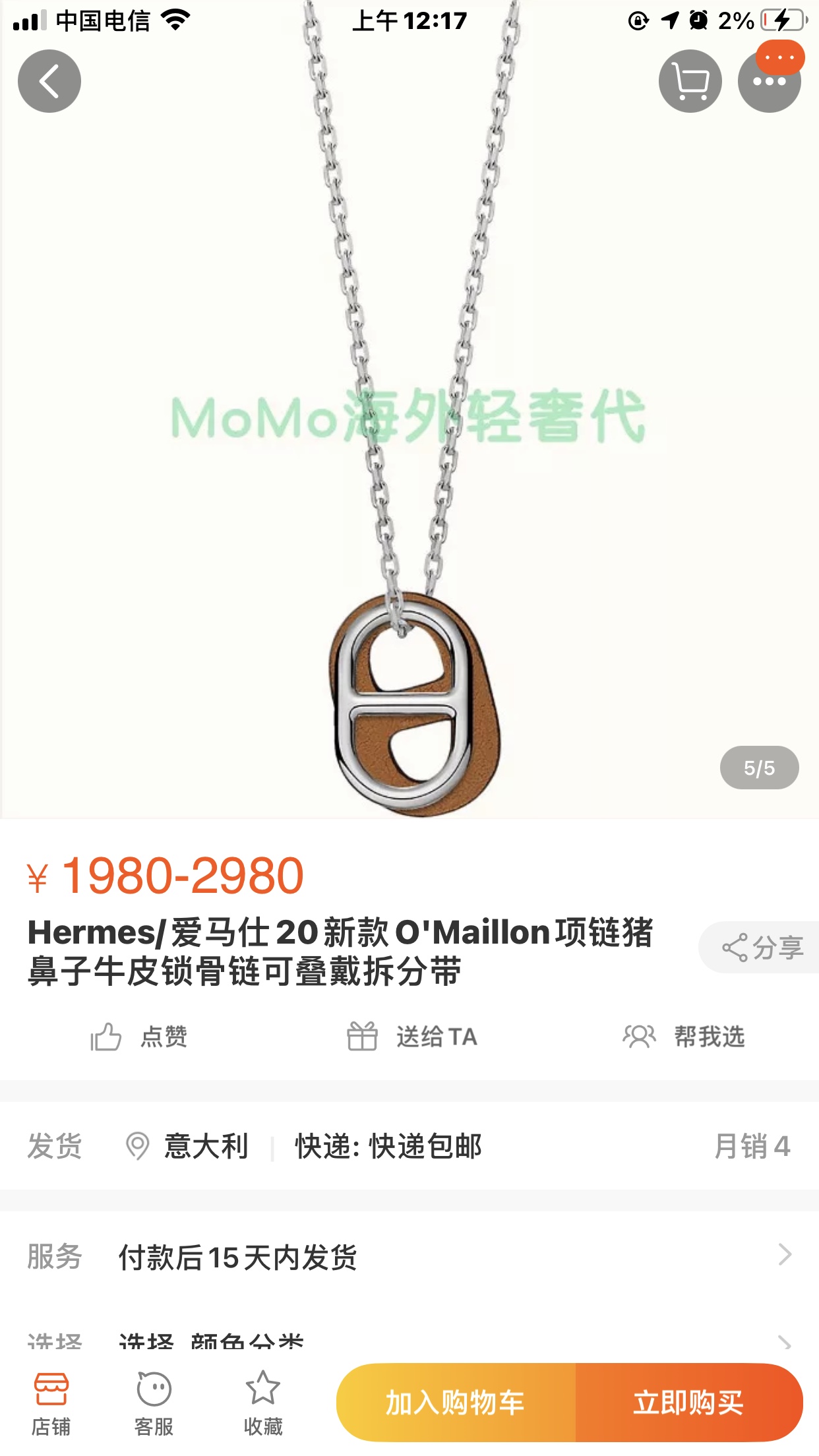 Hermes necklace