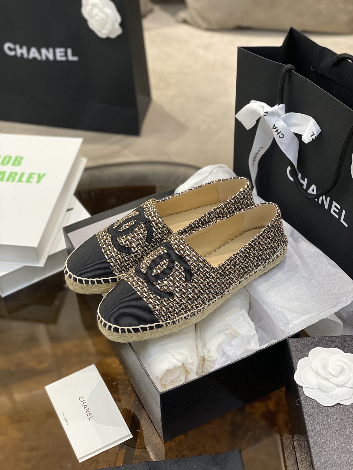 CHANEL fisherman shoes Chanel classic version of the original injection of rubber translucent rubber original color hemp sole