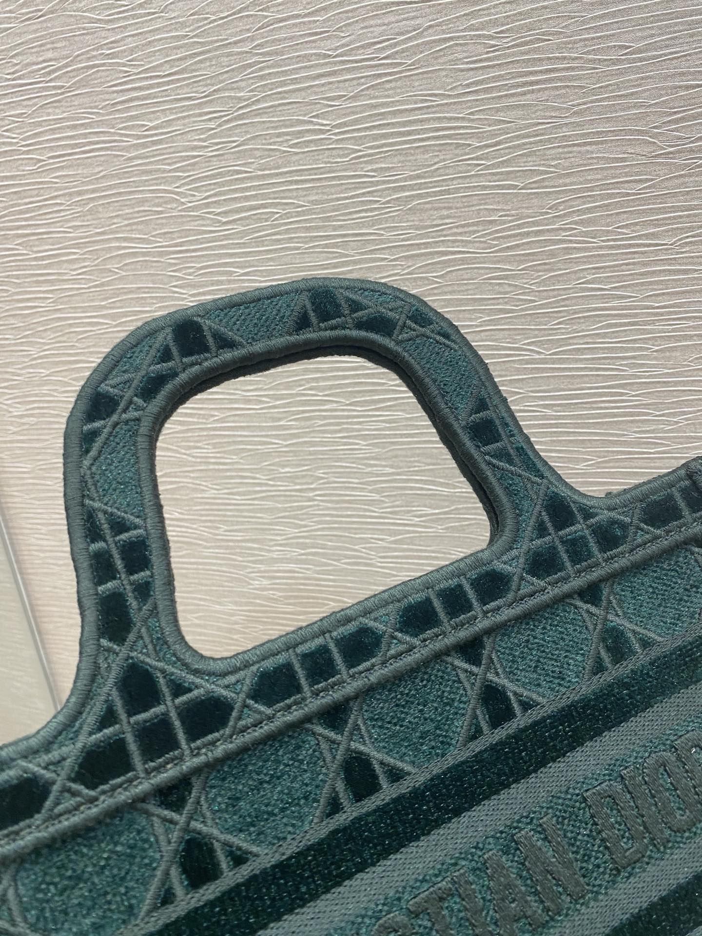 Mini Peacock Green Tote Velvet latest plaid series