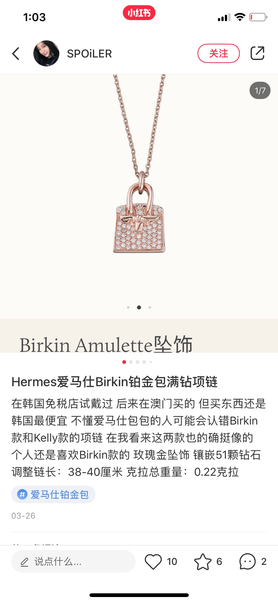 Hermes necklace