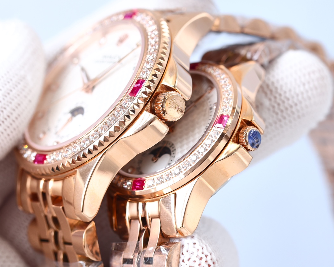 Rolex classic series couple mechanical moon phase watch