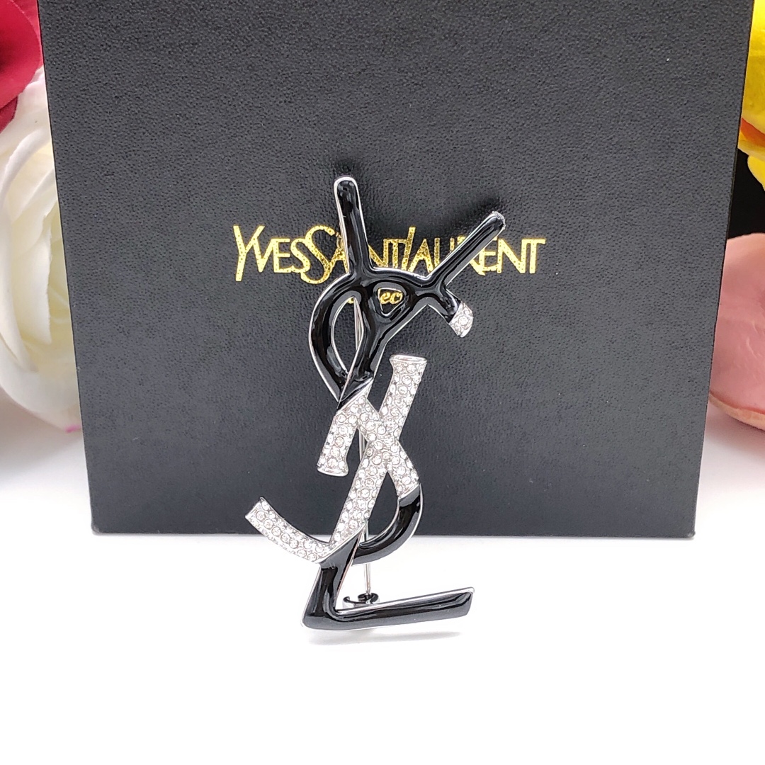 Saint Laurent YSL brooch