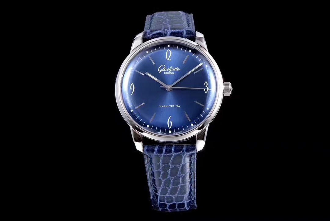 Glashütte - 60s vintage watches White gold plated antioxidant deck