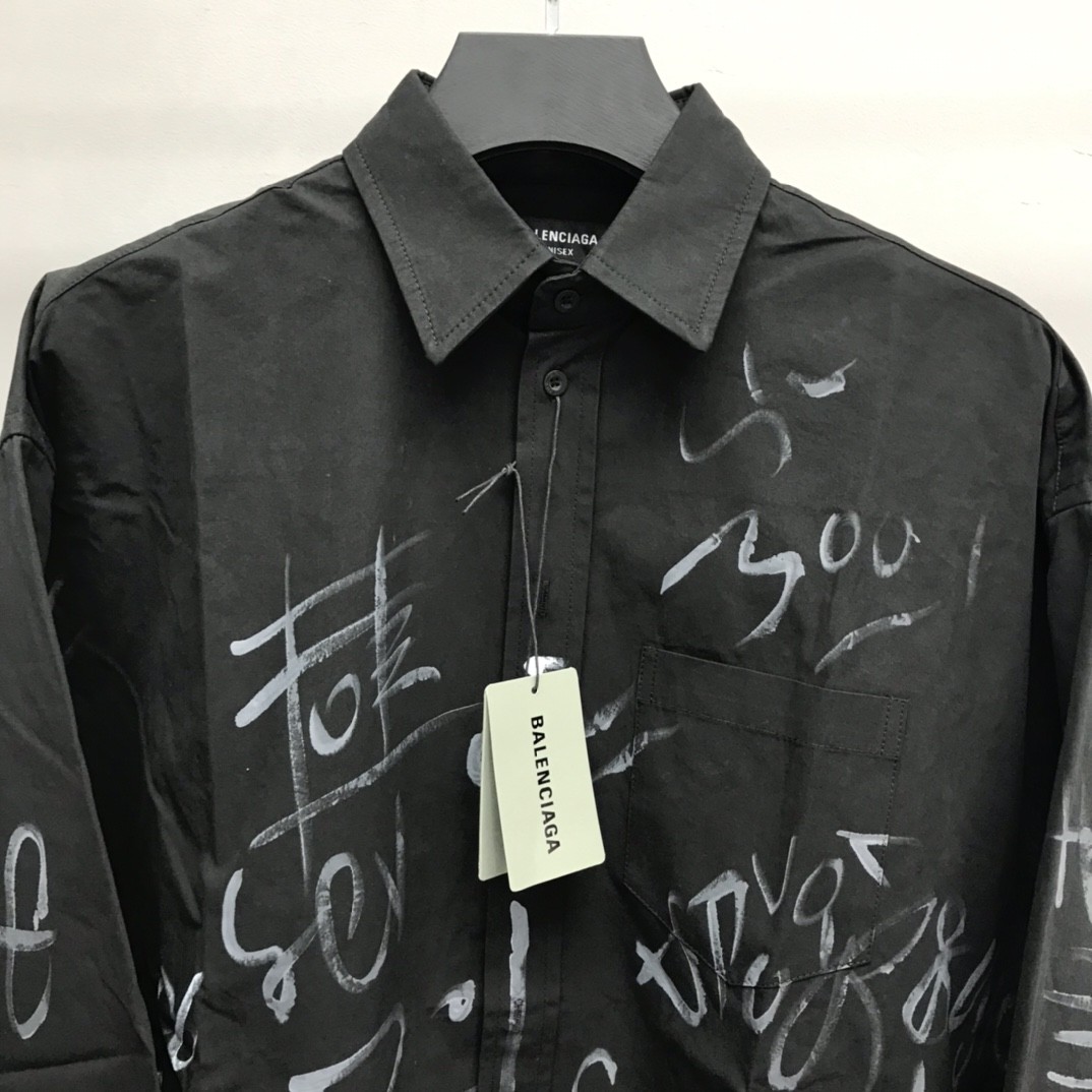 Balenciaga BLCG graffiti long-sleeved shirt