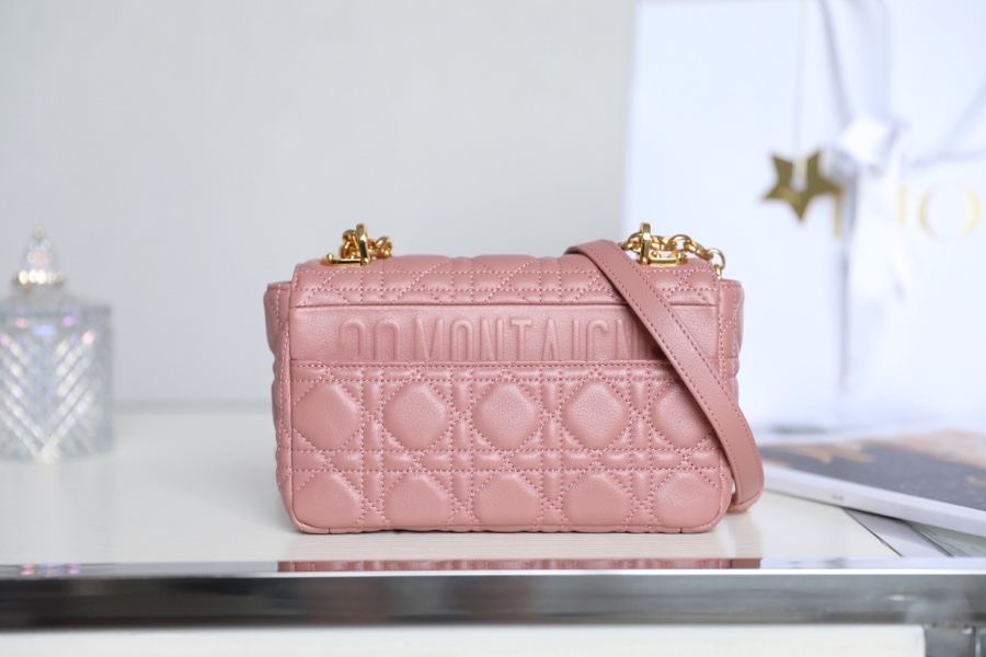 DlOR CARO】Pink Soft cow leather rattan check DR-091