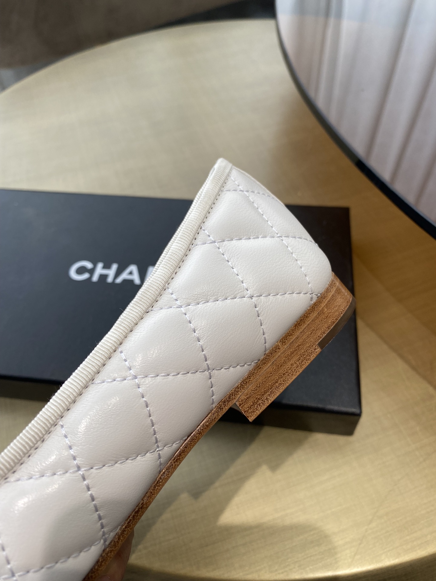 CHANEL ballerinas are timeless classics. Stay elegant Imported water-dyed sheepskin