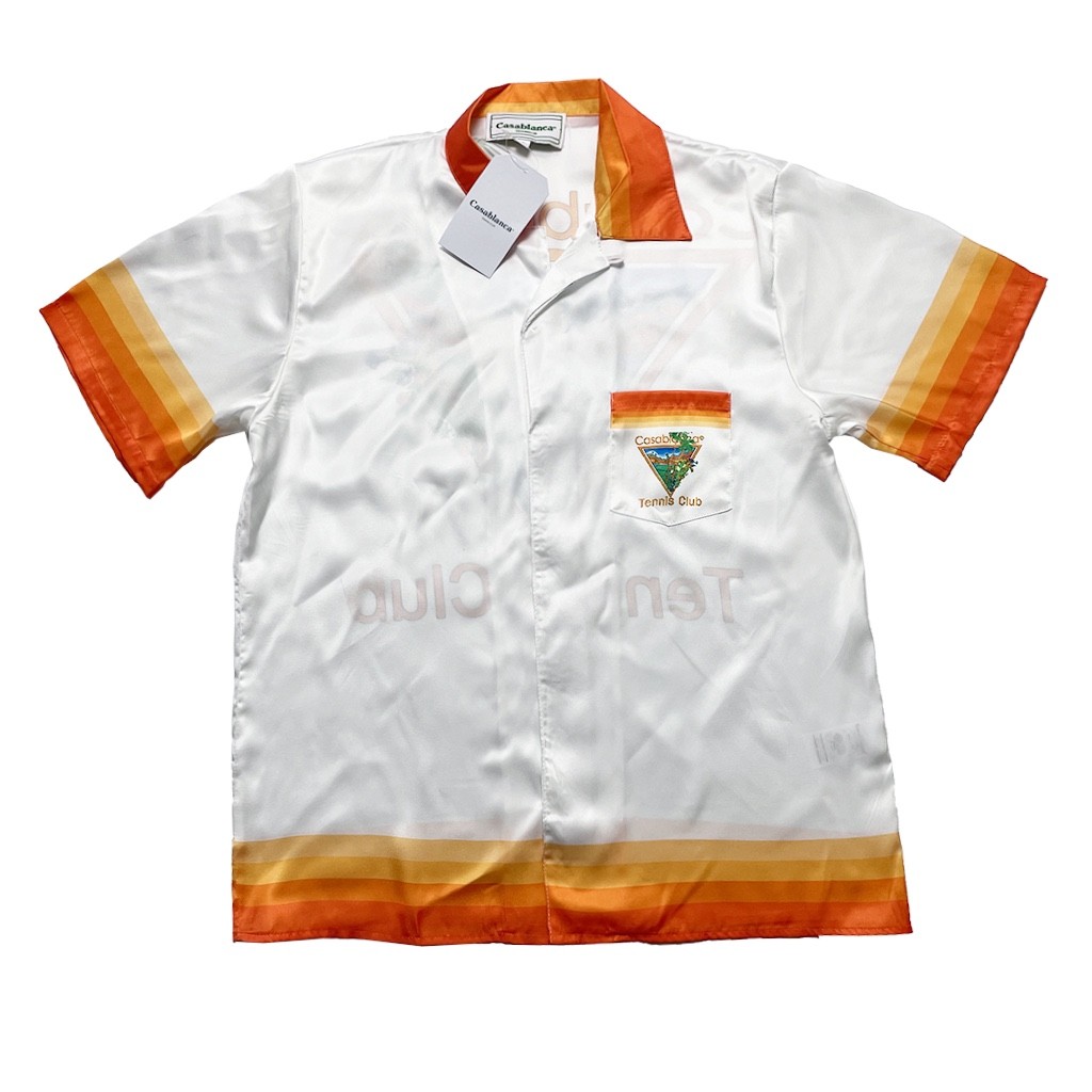 Casablanca 23SS white cactus tennis court shirt