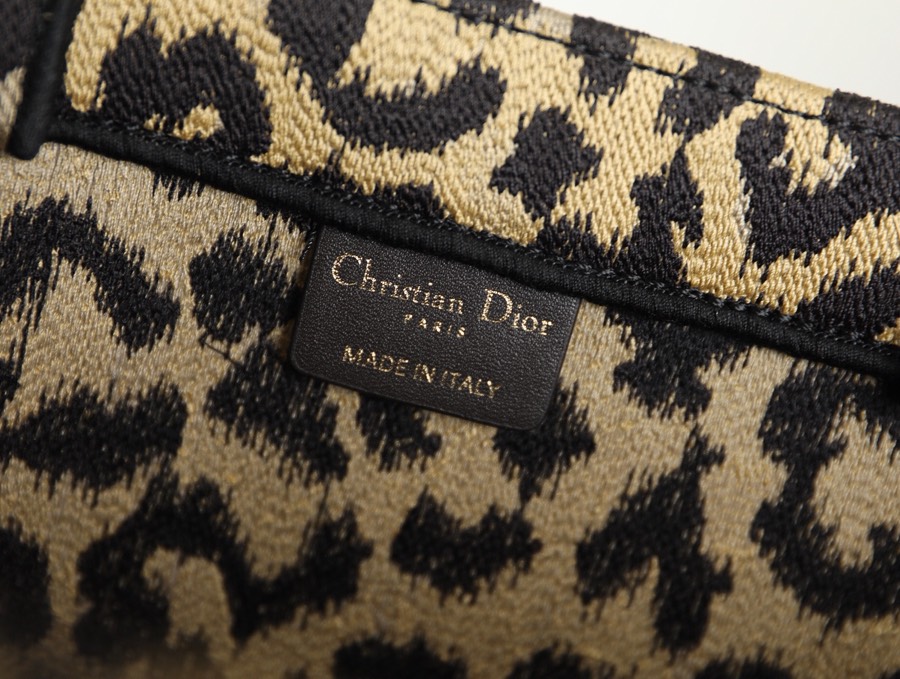 DIOR TOTE Leopard Print Shopping Bag