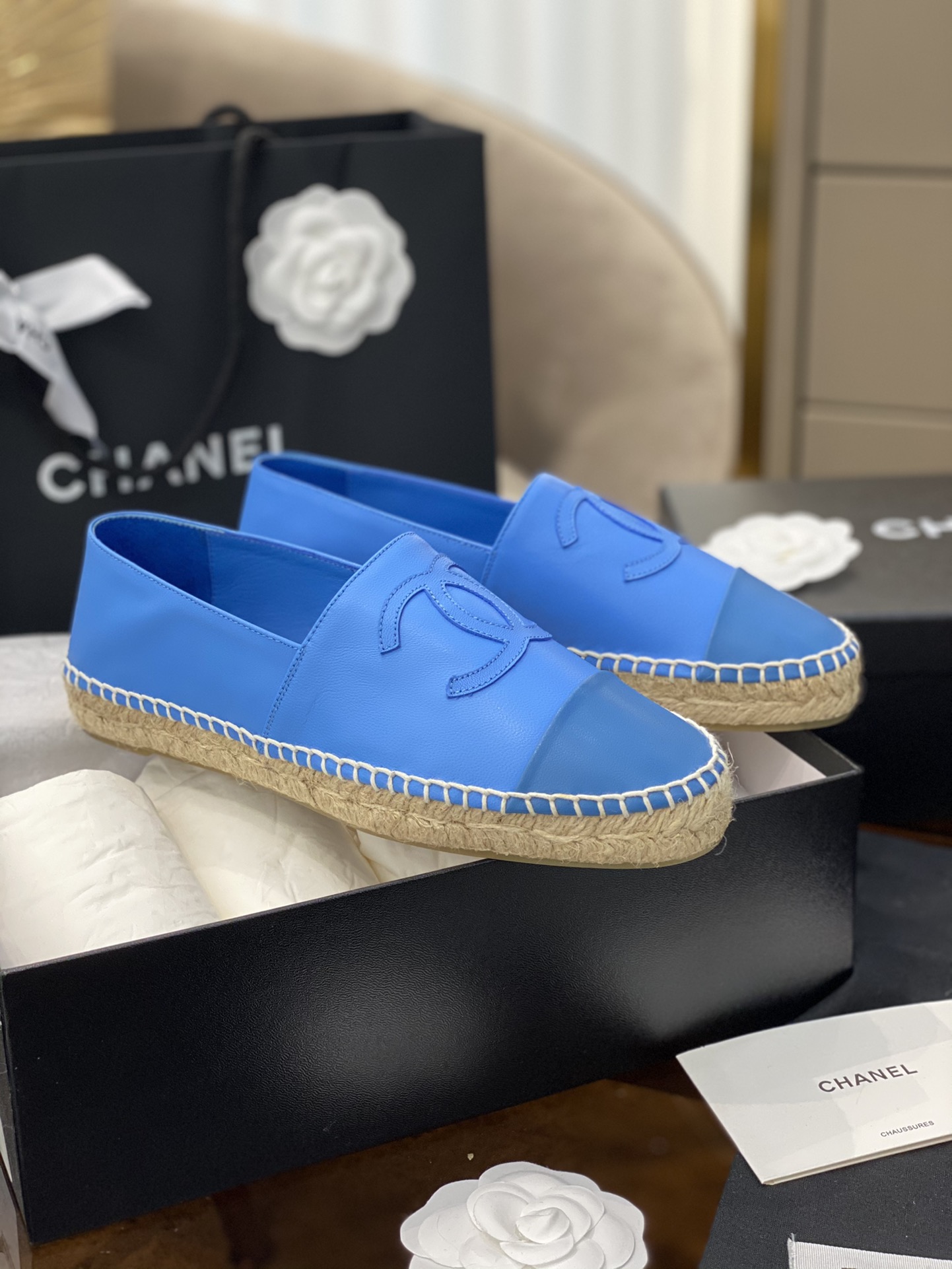 CHANEL fisherman shoes Chanel classic version of the original injection of rubber translucent rubber original color hemp sole