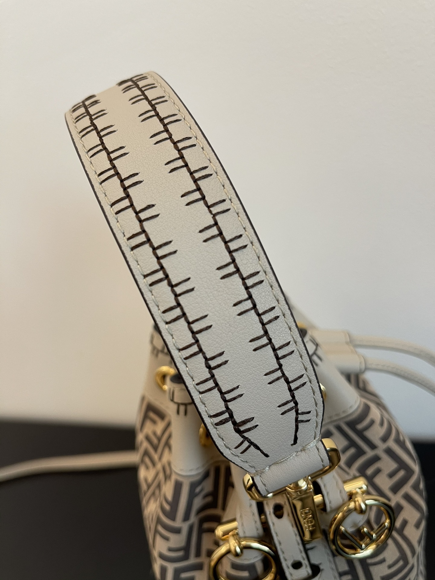 New mon tresor bag full FF suede bucket bag