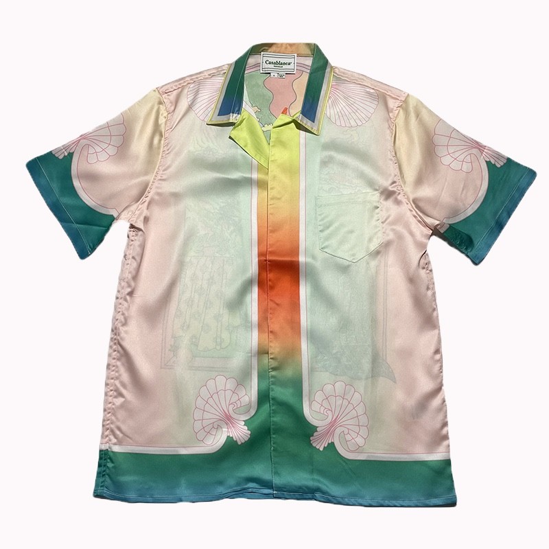 Casablanca Sicilian wind printed summer fairy tale dream short sleeve shirt