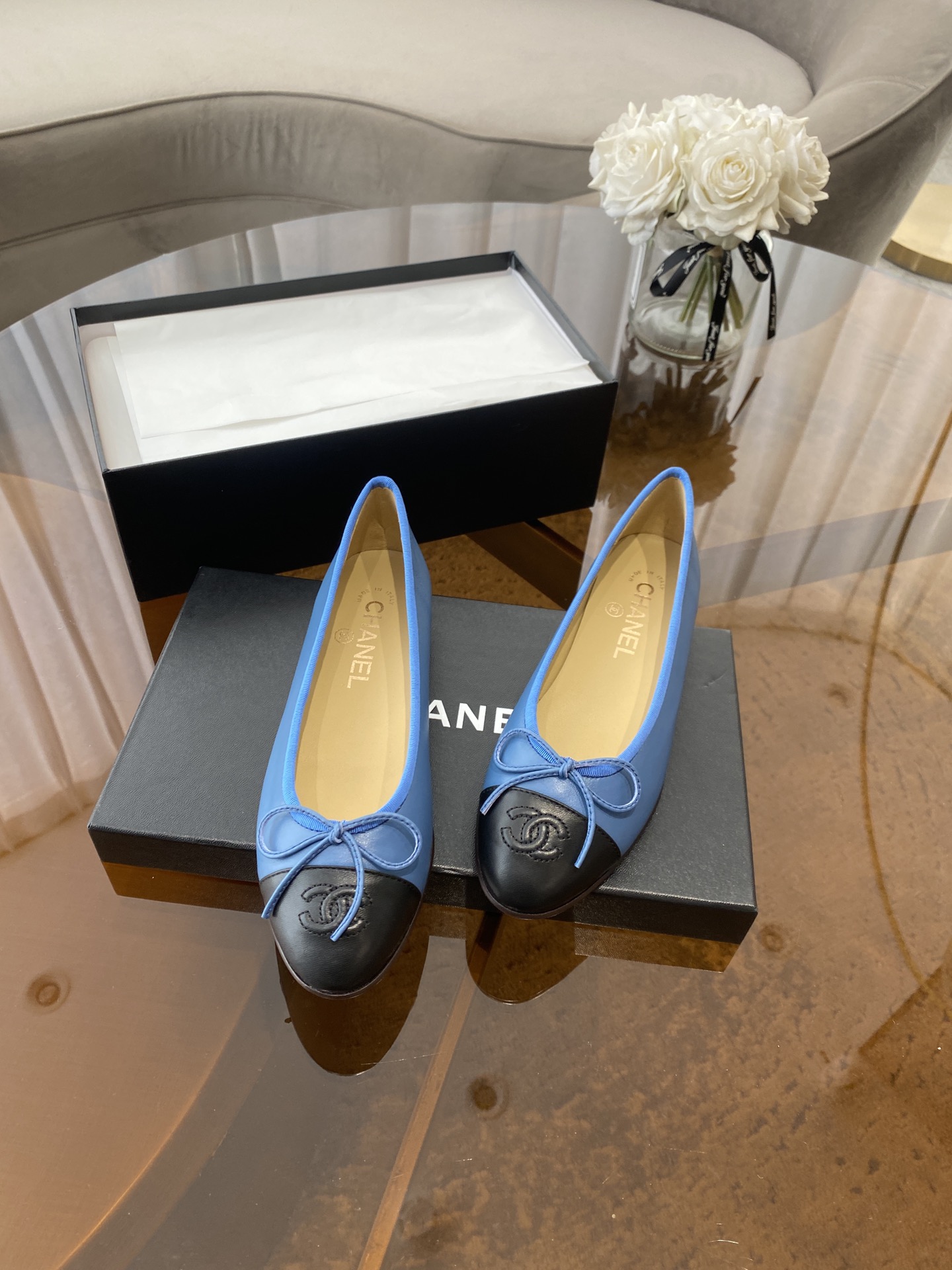 CHANEL ballet shoes Imported custom leather Italy imported leather outsole
