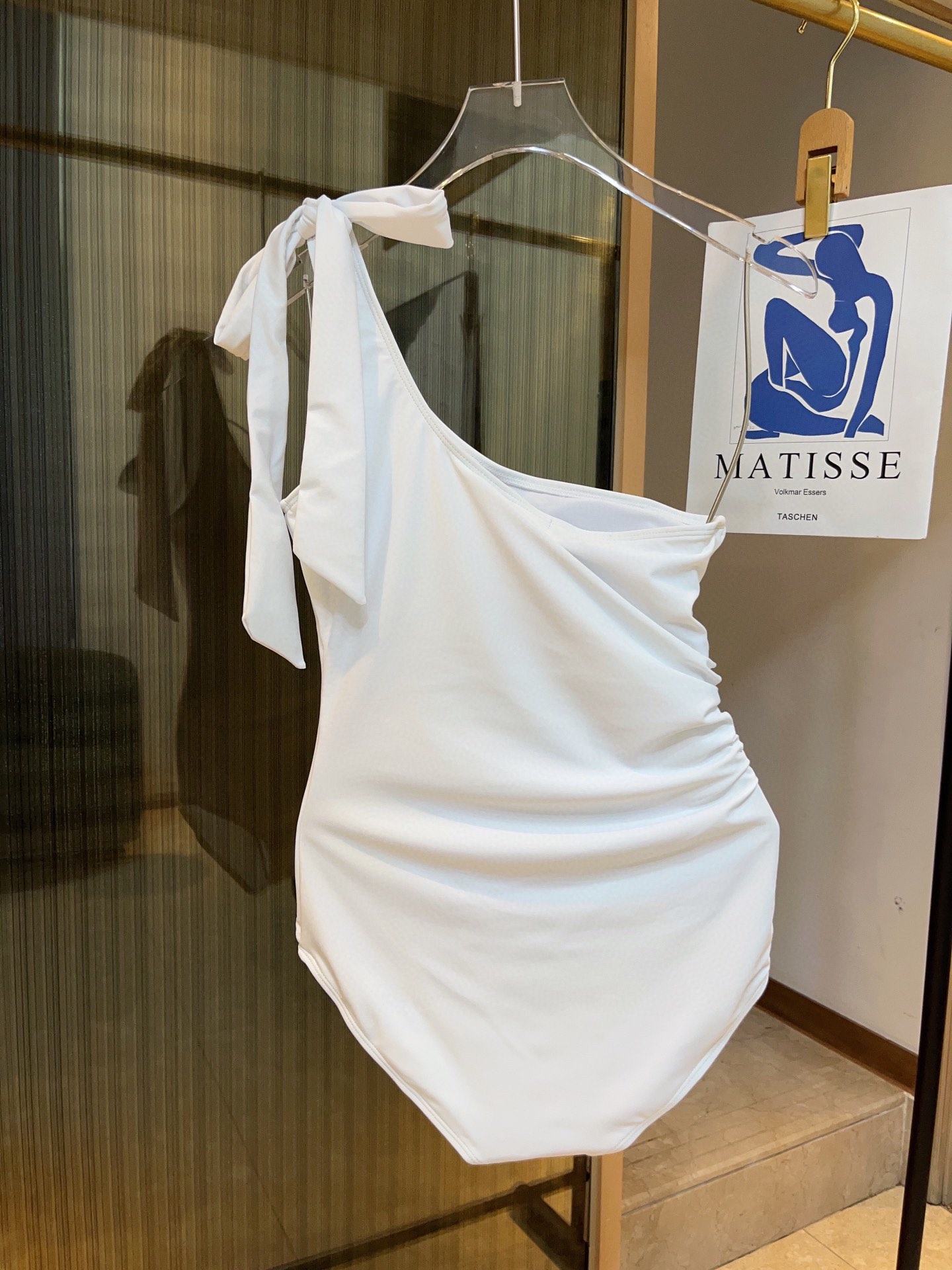 Chanel New one-piece swimming costume with one shoulder