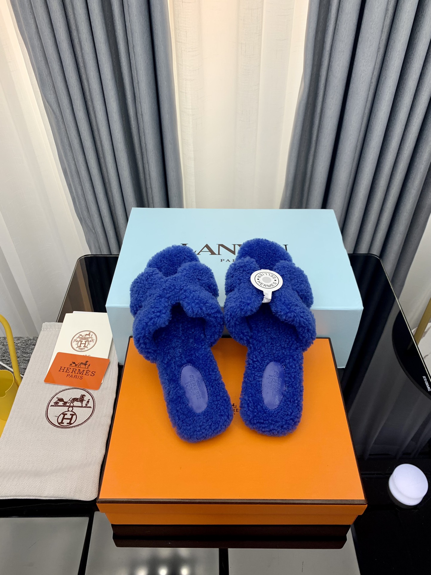 Hermes Autumn and Winter Flat Fur Drags