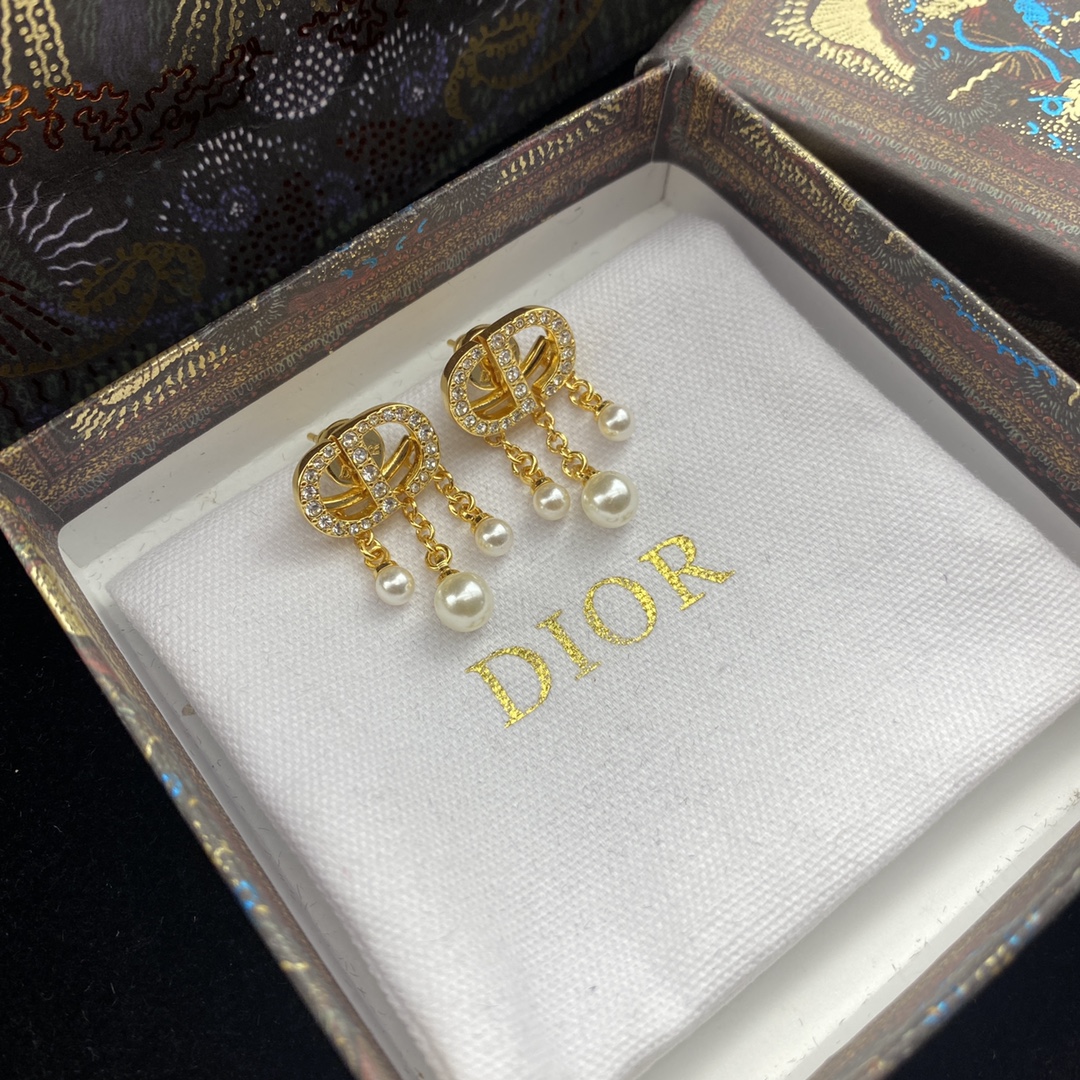 Dior stud earrings