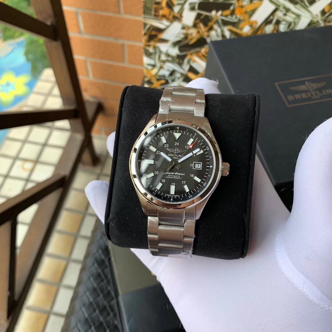 Breitling-Built-in Citizen 821A movement Sapphire scratch-resistant crystal Top layer calfskin strap