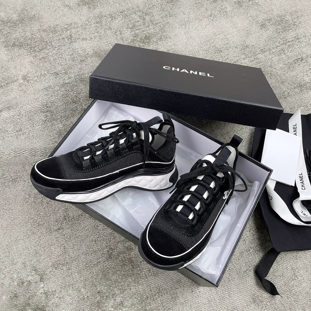 CHANEL sneakers classic small incense sneakers cowhide sheepskin leather genuine leather sole