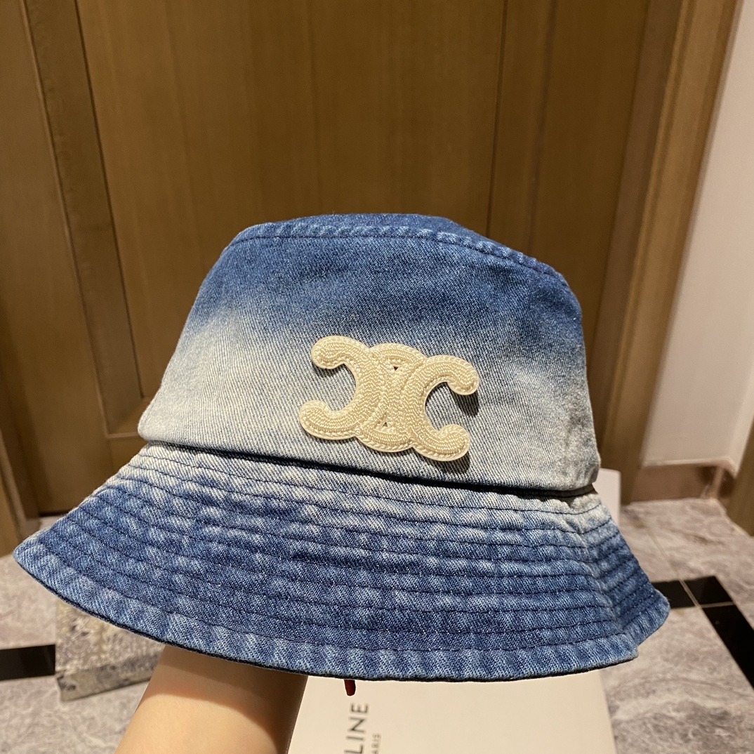 [Celine] 2023 new denim old fisherman hat