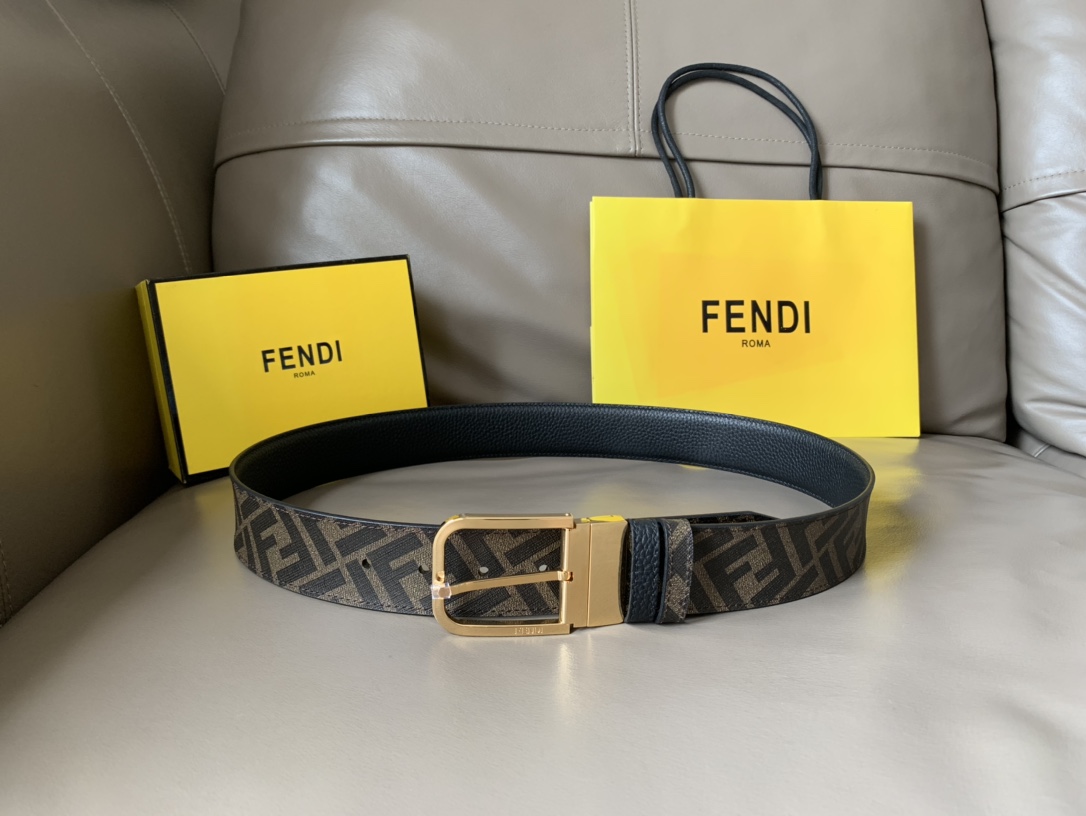 FENDI men's casual reversible belt