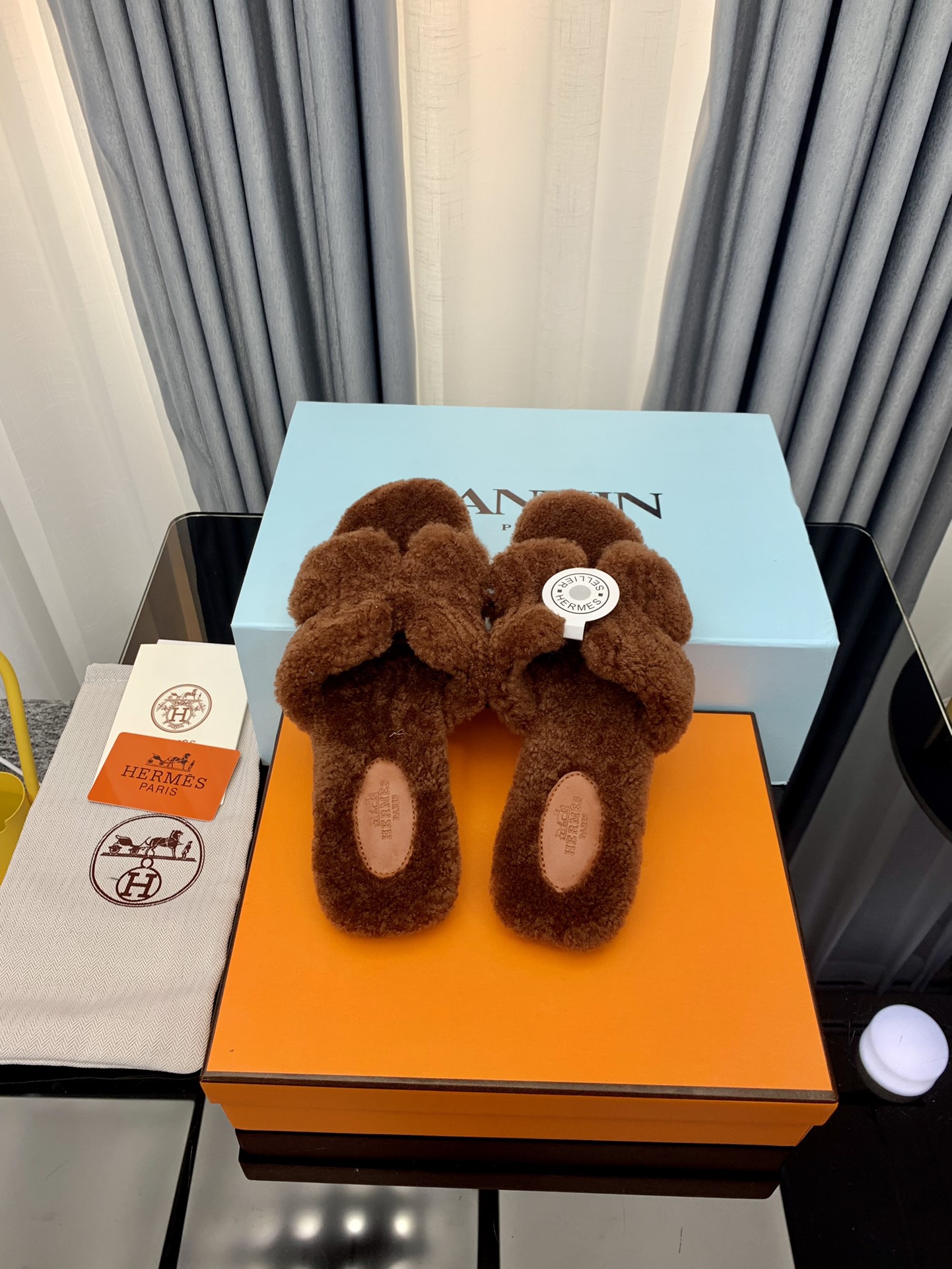 Hermes Autumn and Winter Flat Fur Drags