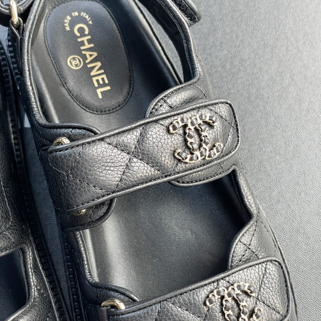 CHANEL new color bow sandals classic beach shoes every year the new color