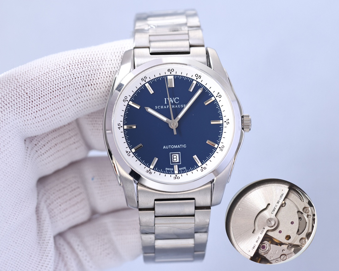 IWC- Fine men's watches Imported Citizen mechanical movement, top 316 stainless steel case and strap