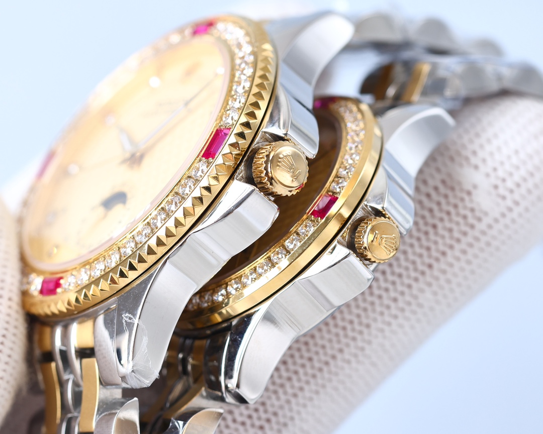 Rolex Classic Series Couple Mechanical Moon Phase Watches