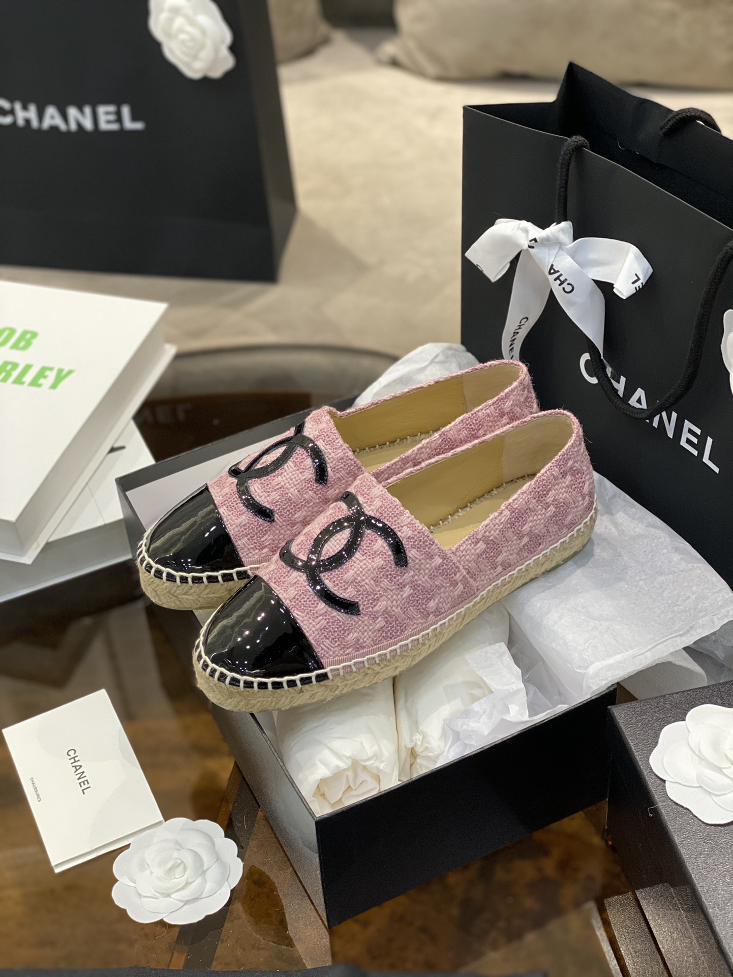 CHANEL fisherman shoes Chanel classic version of the original injection of rubber translucent rubber original color hemp sole