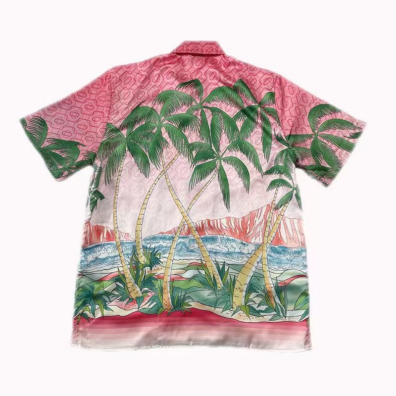 Casablanca Sunset Silk Sicilian lazy wind coconut print holiday shirt