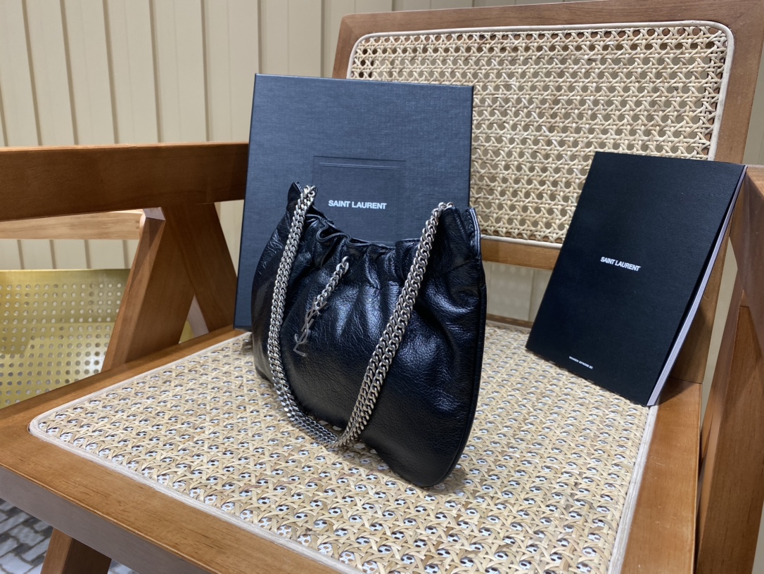 SAINT LAURENT ▪️ 𝗠𝗶𝗻𝗶 𝗹𝗲𝗮𝘁𝗵𝗲𝗿 𝘀𝗵𝗼𝘂𝗹𝗱𝗲𝗿 𝗯𝗮𝗴▪️681632original leather
