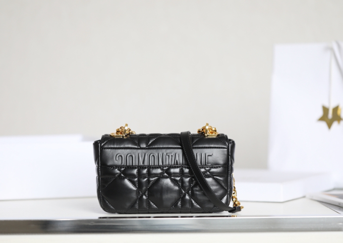 DIOR CARO Black Gilt Buckle DR-061