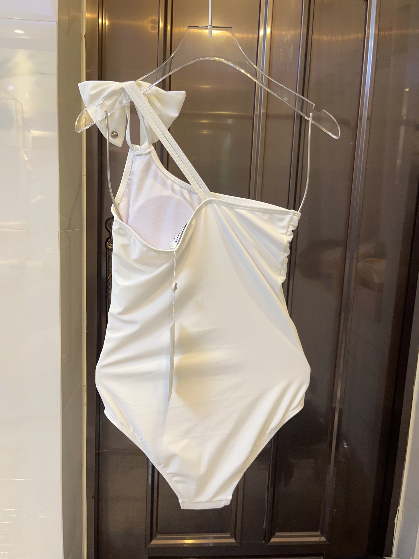 Chanel New one-piece swimming costume with one shoulder