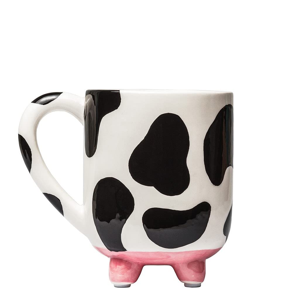 Cow Coffee Mug Cow Stuff 15oz Ceramic Cow Cup - Cow Mug with Udders - Cow Print Cups - Weird Milk Cow Mugs with Udders Cow Print Cup Gifts for Women - Taza de Vaca Cow Lover Gifts