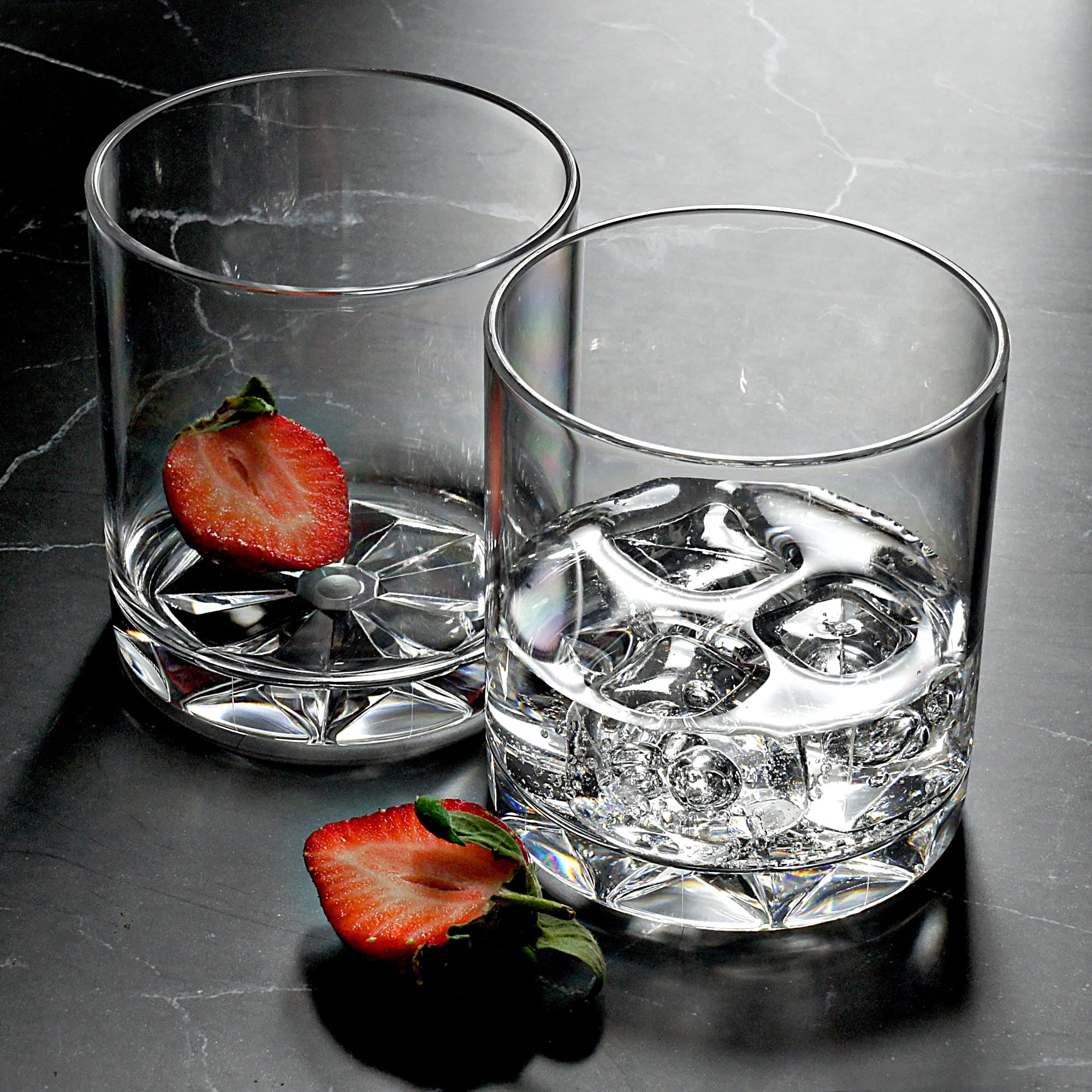Liberty - 12-Ounce Plastic Tumblers (Set of 6), Plastic Drinking Glasses, Mixed-Color Reusable Plastic Cups, BPA-Free, Shatter-Proof, Dishwasher-Safe