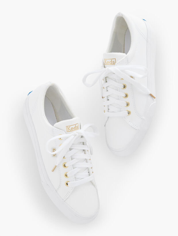 Keds Jump Kick Leather Sneakers WHITE