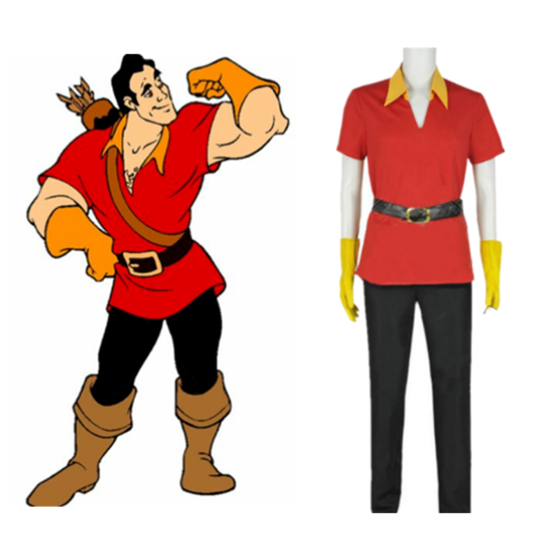Beauty and the Beast 1991 Gaston Cosplay Costume Halloween Carnival Suit