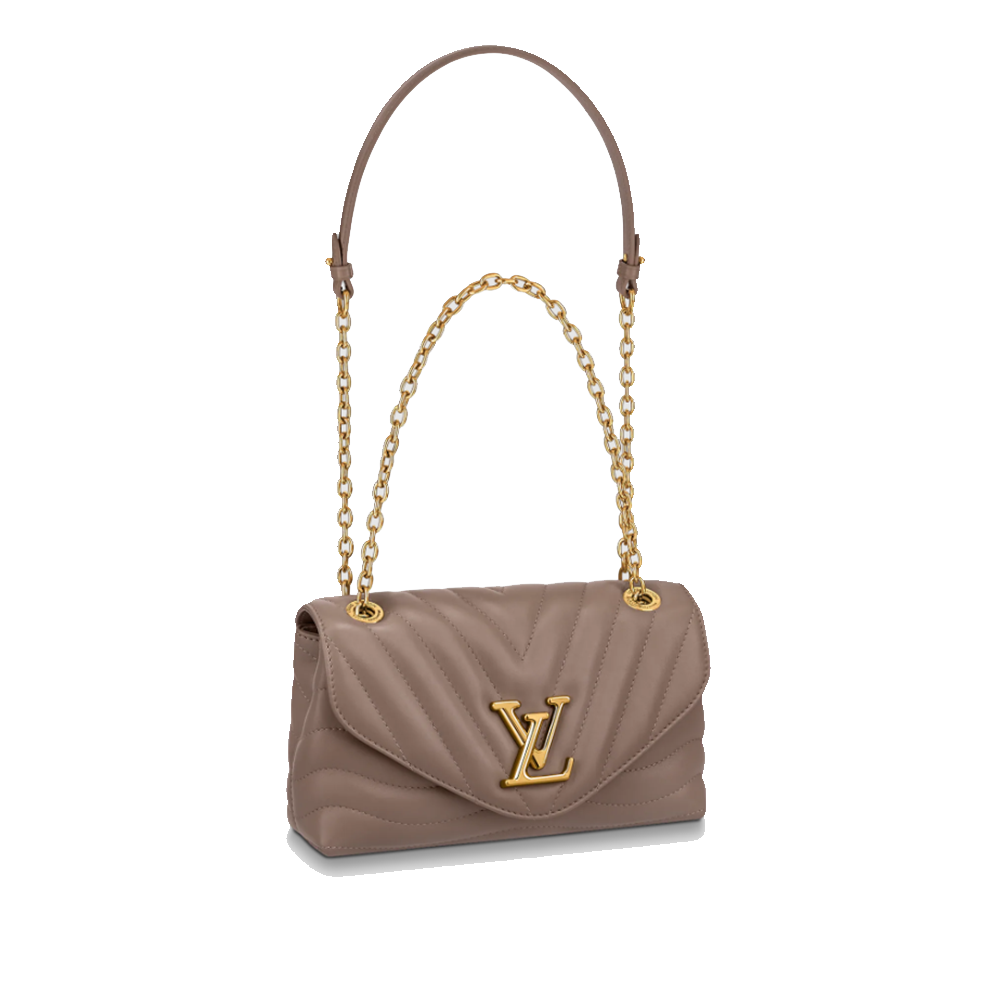 Louis Vuitton Lv New Wave Chain Bag Smooth Cowhide Leather Taupe M58550 Luxuryworldwides