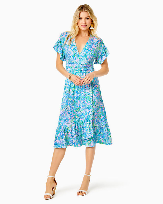 Juliet Ruffle Midi Dress