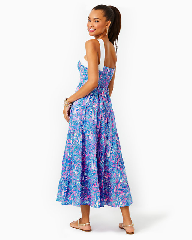Jenette Cotton Halter Maxi Dress