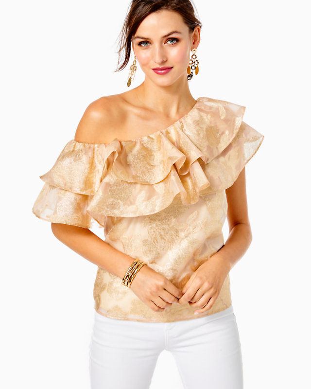 Trixie One-Shoulder Ruffle Top
