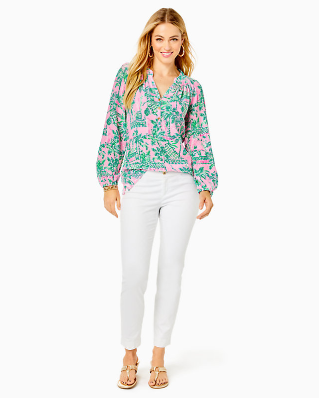 29" Kelly Textured Ankle Length Skinny Pant