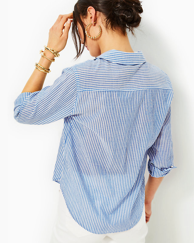 Sea View Button Down Top
