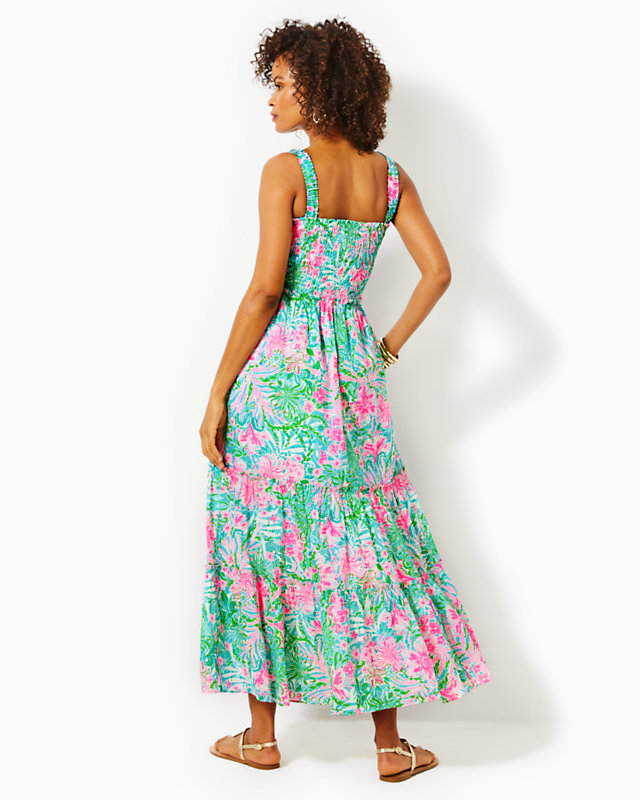 Hadly Smocked Cotton Maxi Dress