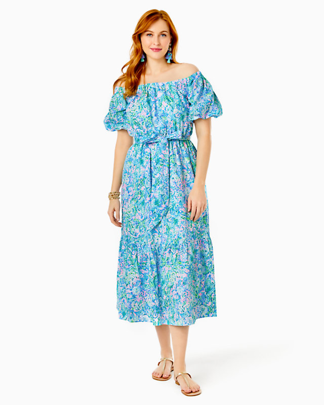 Tamie Off-the-Shoulder Midi Dress