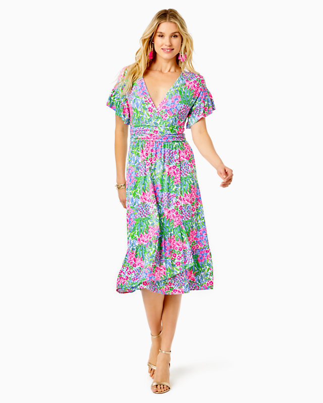 Juliet Ruffle Midi Dress