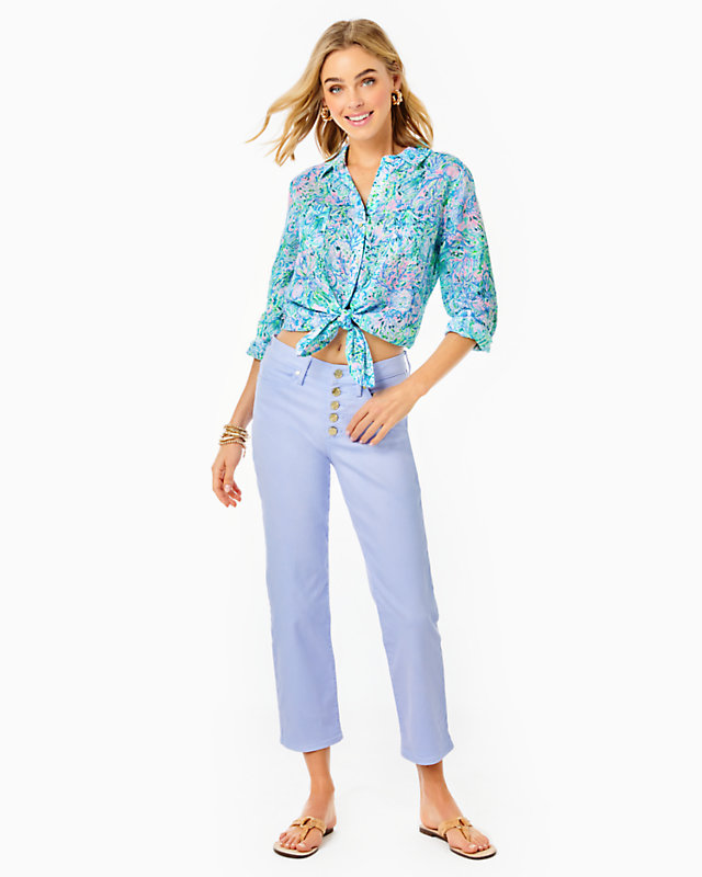 27" South Ocean High Rise Straight Leg Jean